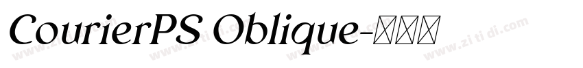 CourierPS Oblique字体转换